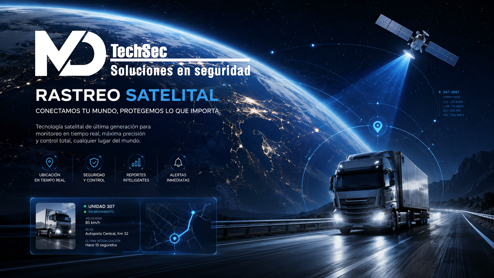 Rastreo satelital GPS en tiempo real para flotas en México - MD TechSec